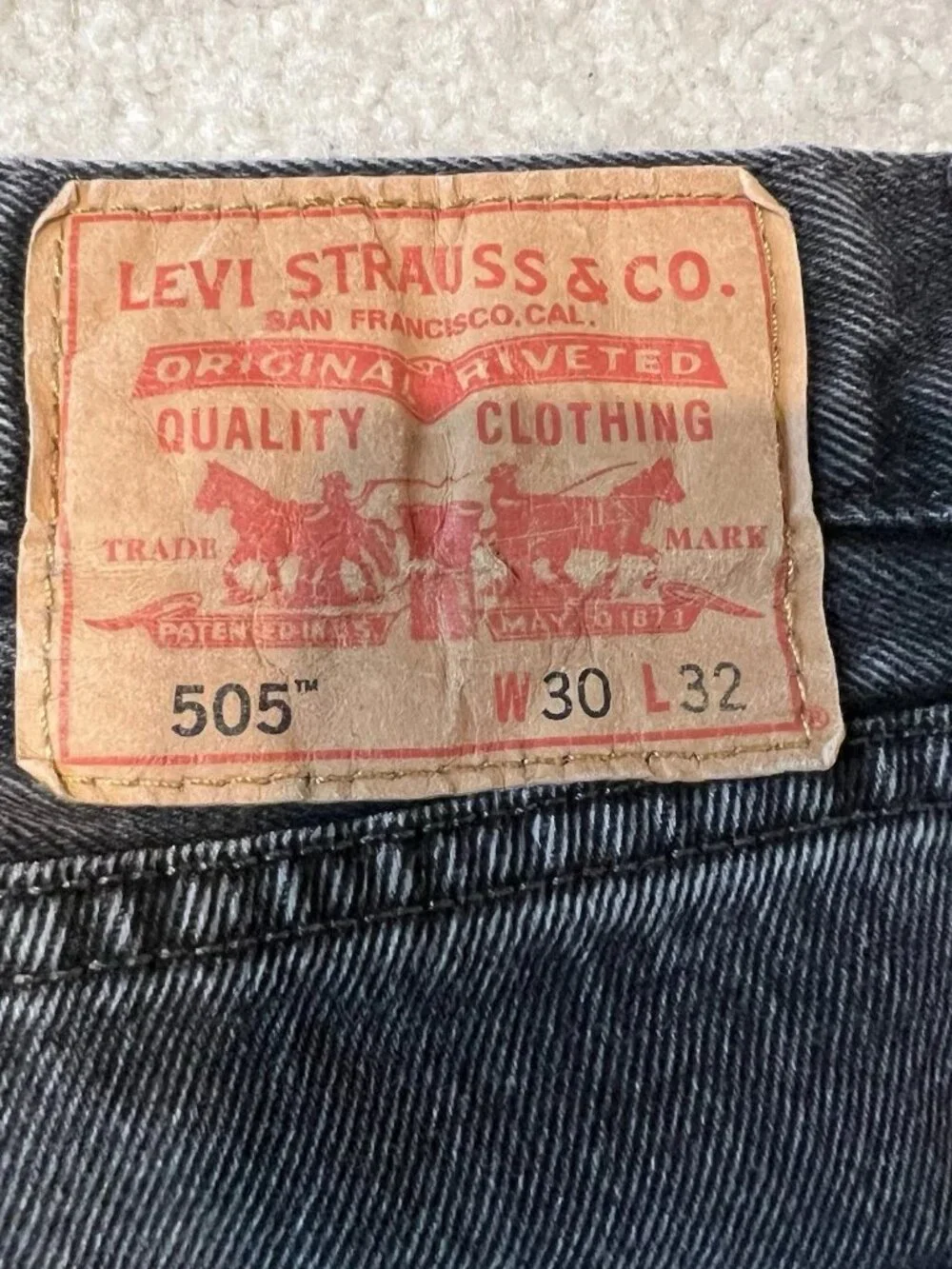 Levi's 505 Faded Black Men's Jeans 30x30
